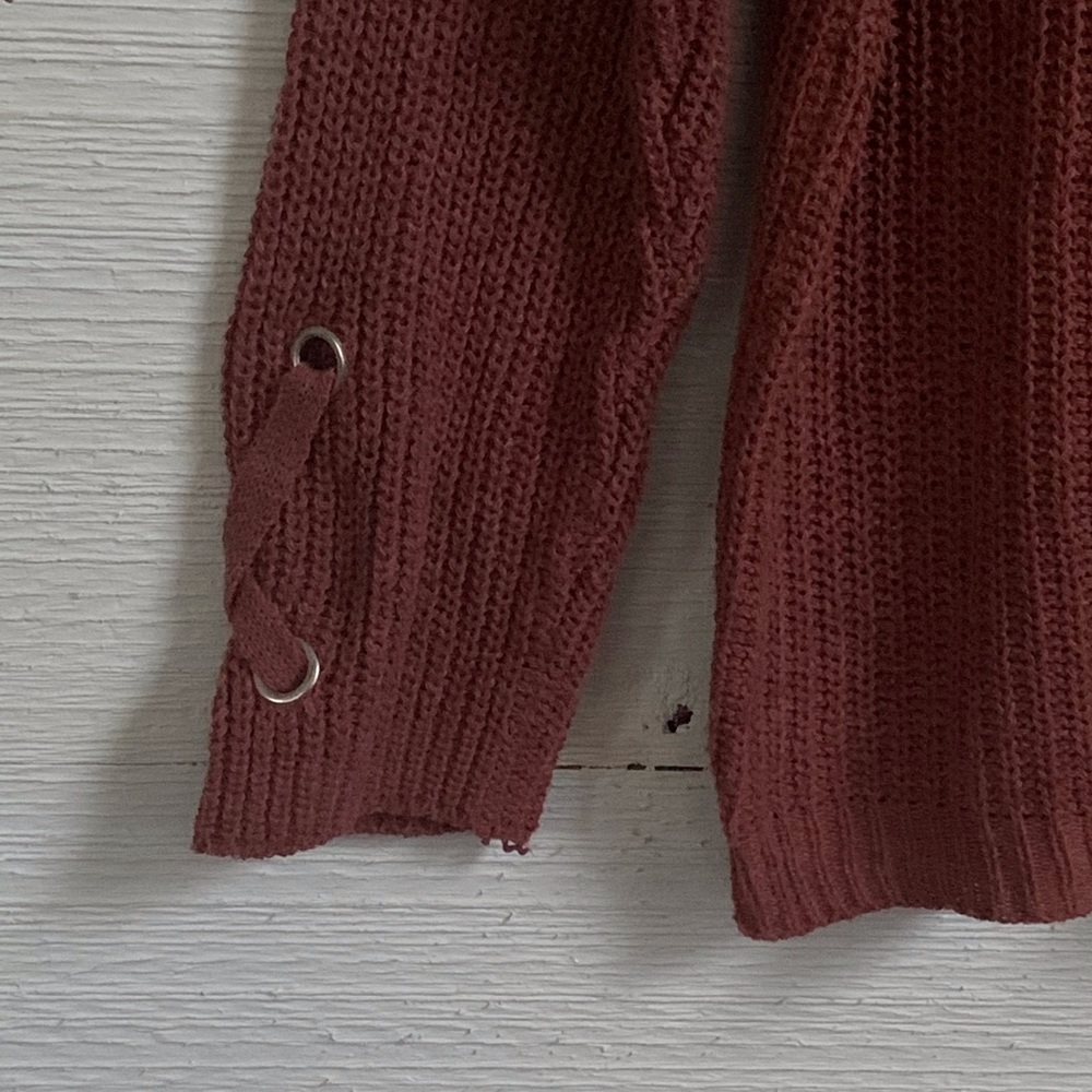 Pinklicious Sweater. Size S. Color-Rust - Picture 8 of 10